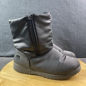 TOTES GIna Women's Waterproof Snow Zipper Winter Boots Black 9M ALL weather